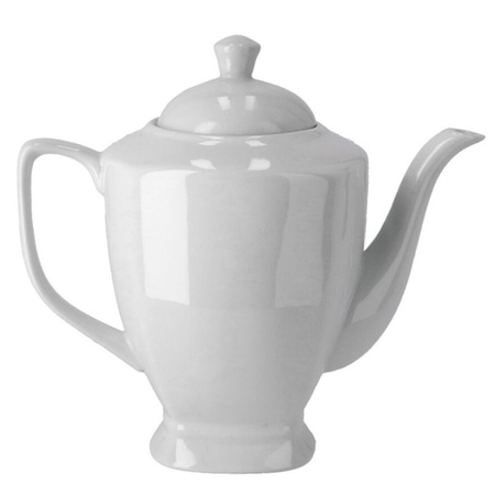 Coffeepot/teapot white porcelain 20 cm