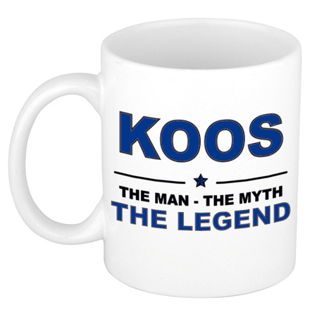 Koos The man, The myth the legend cadeau koffie mok / thee beker 300 ml