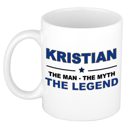 Kristian The man, The myth the legend cadeau koffie mok / thee beker 300 ml