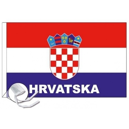 Kroatie vlag met tekst