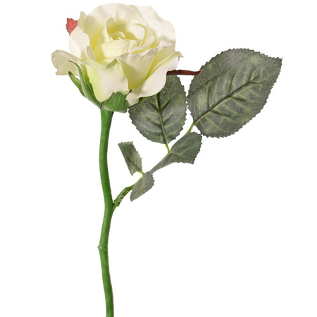Artificial flowers rose Alice white 30 cm