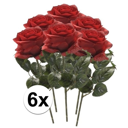 Rose spray 45 cm red 6 pieces