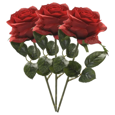 Artificial flower rose Simone - red - 45 cm - decoration flowers