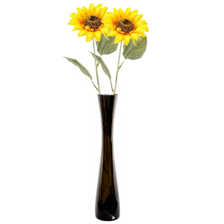 Kunstbloem Zonnebloem tak - 62 cm - geel - kunst zijdebloem - decoratie bloemen