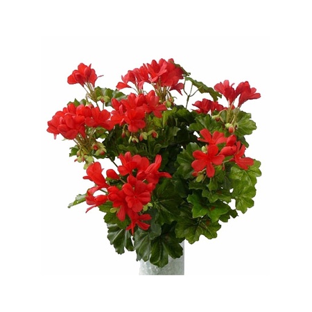 Artificial Austrian geranium flowers - red - 40 cm