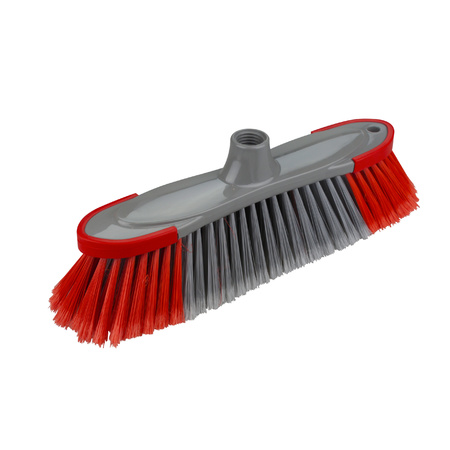 Plastic scrubber / scrubbing brush with trigger red/gray