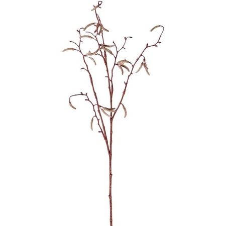 Kunsttakken - 2x - berkenkatjes - 66 cm - betula pendula - decoratie takken