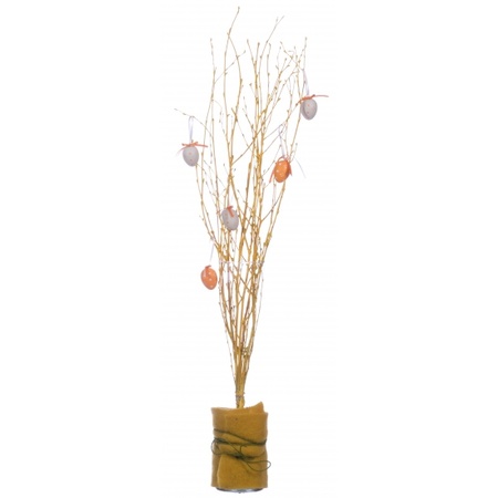 6x Grove yellow Easter branches 75 cm birch/artificial branches