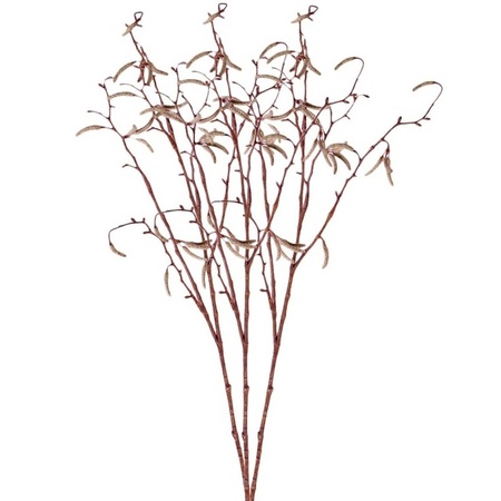 3x Brown Betula pendula/silver birch artificial branches 66 cm