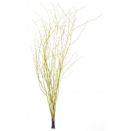 Small yellow Easter branch bunch 75 cm with 12 eggs