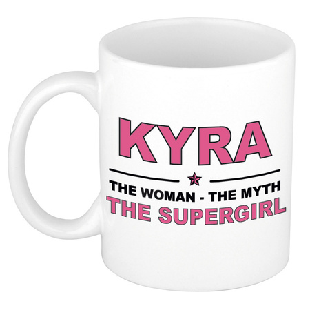 Kyra The woman, The myth the supergirl cadeau koffie mok / thee beker 300 ml