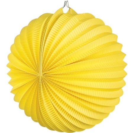 Lampion - geel - papier - 22 cm
