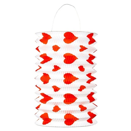 Lantern white with red heart print 2 pieces