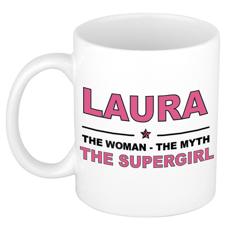 Laura The woman, The myth the supergirl cadeau koffie mok / thee beker 300 ml