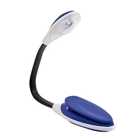 LED reading light with clip blue