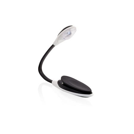 LED reading light with clip black