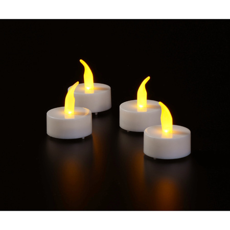 Led tealights yellow flame 16x pieces