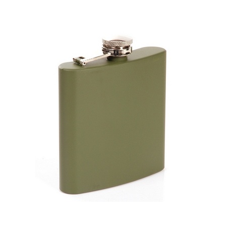 Army green hip flask 180 ml
