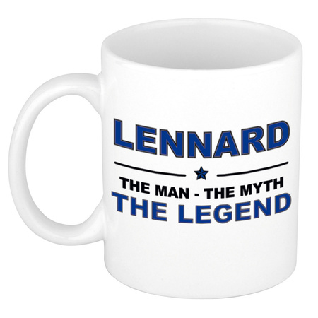 Lennard The man, The myth the legend cadeau koffie mok / thee beker 300 ml