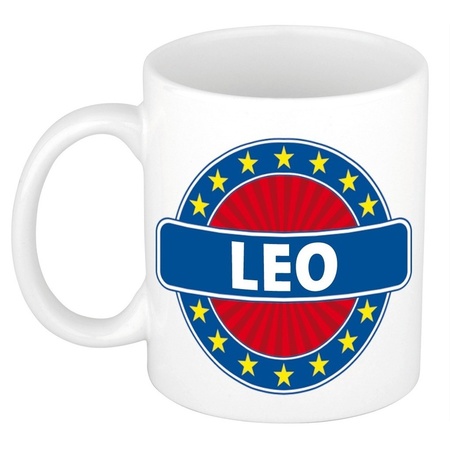 Leo naam koffie mok / beker 300 ml