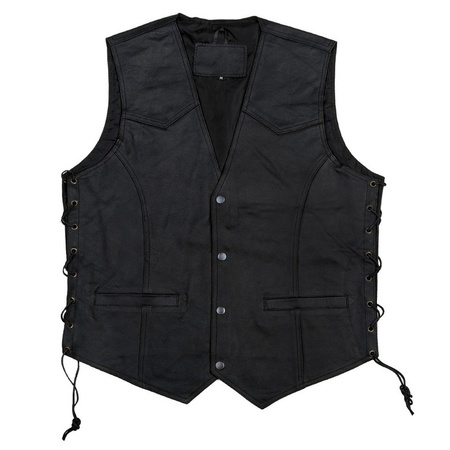 Leather gilet