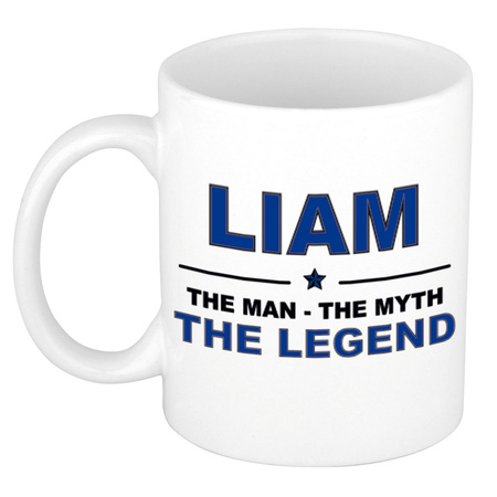 Liam The man, The myth the legend cadeau koffie mok / thee beker 300 ml