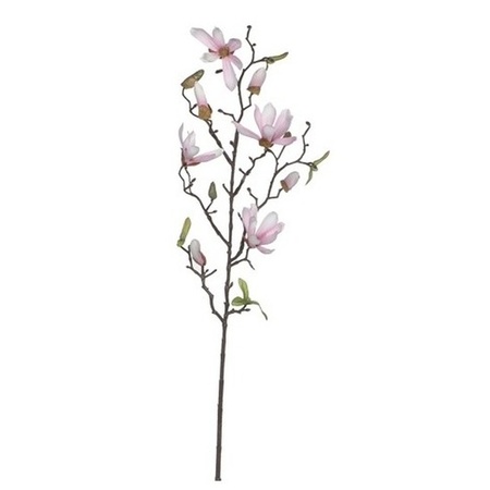 Licht roze Magnolia/beverboom kunsttak kunstplant 80 cm