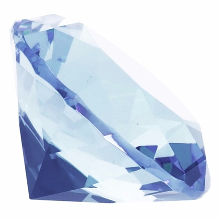 Light blue fake diamond 4 cm glass