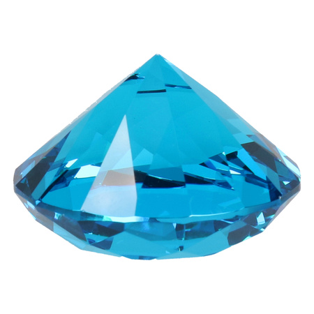 Light blue fake diamond 5 cm glass