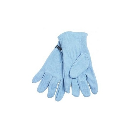 Lichte blauwe fleece handschoenen voor volwassenen