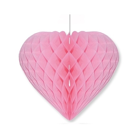 Lichtroze decoratie hart 40 cm