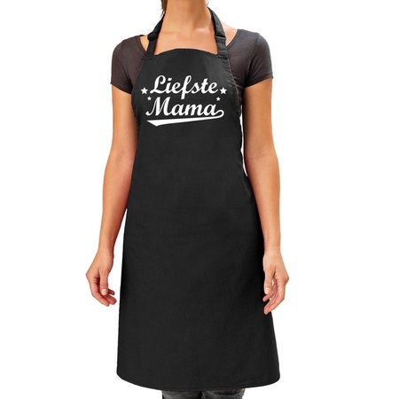 Liefste mama bbq apron black for women 