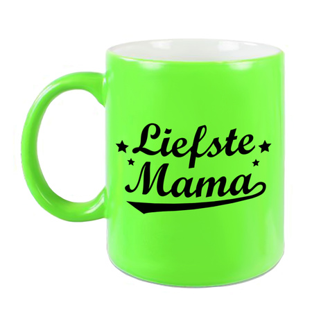 Liefste mama mug neon green 330 ml for Mothers day