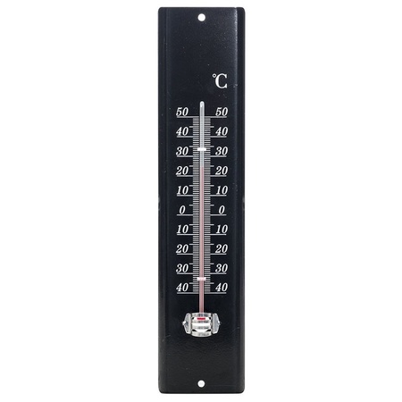 Thermometer black for outdoor use 29.5 cm