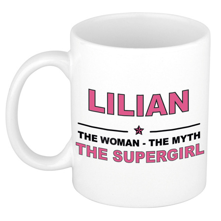 Lilian The woman, The myth the supergirl cadeau koffie mok / thee beker 300 ml