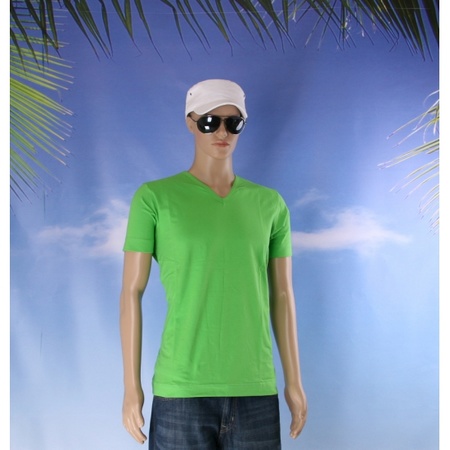 Lime mens v-neck t-shirt