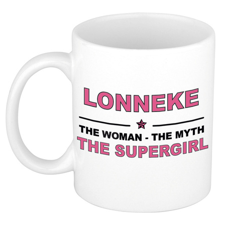 Lonneke The woman, The myth the supergirl name mug 300 ml