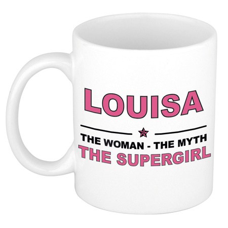 Louisa The woman, The myth the supergirl cadeau koffie mok / thee beker 300 ml