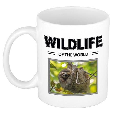 Animal photo mug Sloths wildlife of the world 300 ml