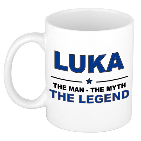 Luka The man, The myth the legend cadeau koffie mok / thee beker 300 ml