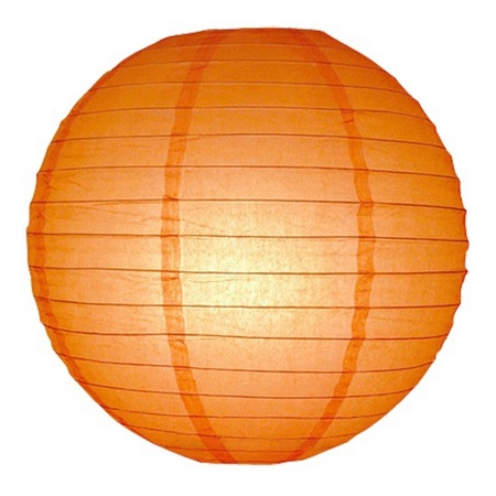 Luxe bol lampion oranje 25 cm