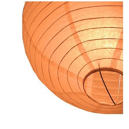 Luxe bol lampion oranje 25 cm