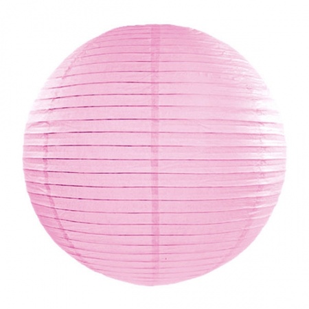 Light pink lantern 35 cm with lantern stick