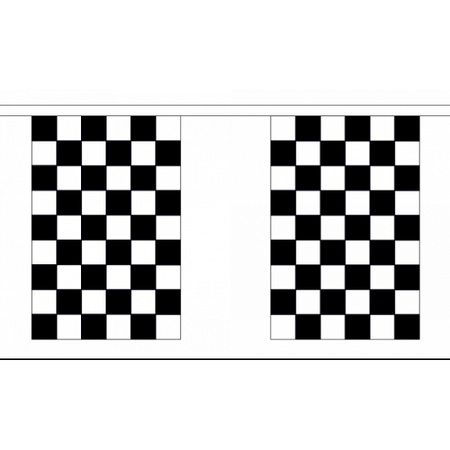 Black and white check bunting 9 m