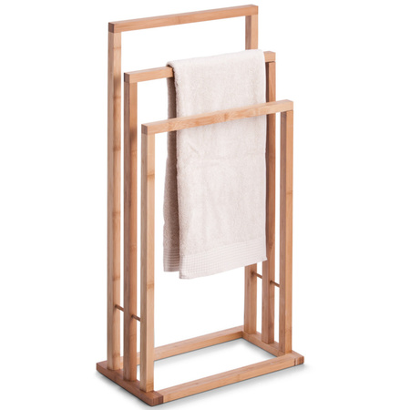 Luxe handdoek badkamer rek van bamboehout 42 x 24 x 81,5 cm