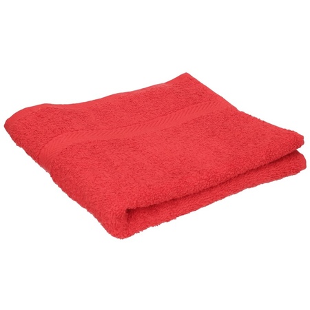 Luxe handdoeken rood 50 x 90 cm 550 grams
