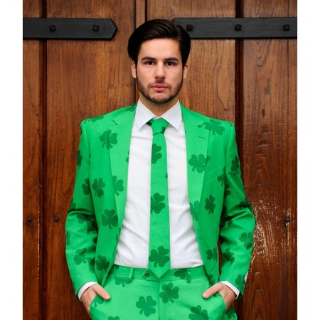 Green business suit Saint Patricks Day