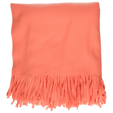 Luxurious shawl/poncho - peach - 180 x 140 cm - fleece