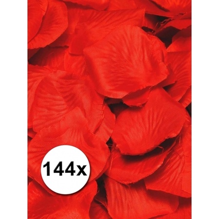 Luxe Rozenblaadjes - 144 stuks - rood - 3x3 cm