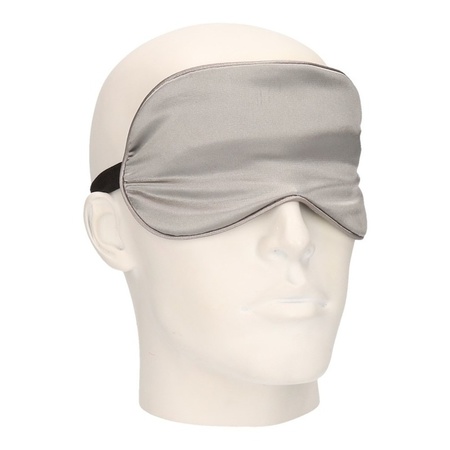 Sleeping mask imitated silk grey